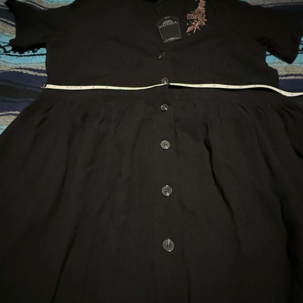Disturbia Black Midi Dress with Embroidery - Picture 4 of 7